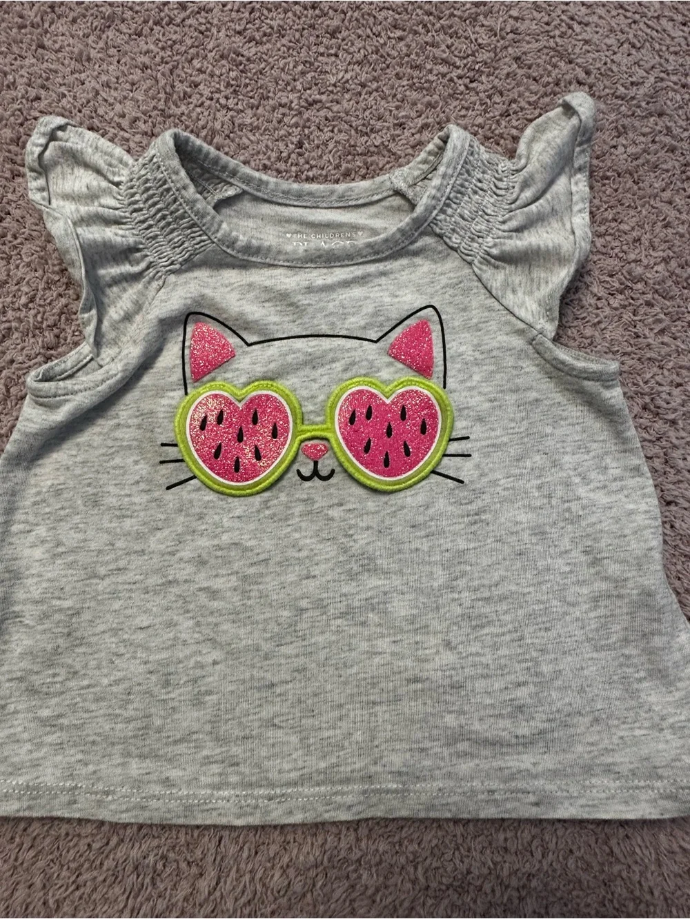 ✨ Children’s Place 12-18M Girls Tops 3-Piece Bundle 🦕🍉💕